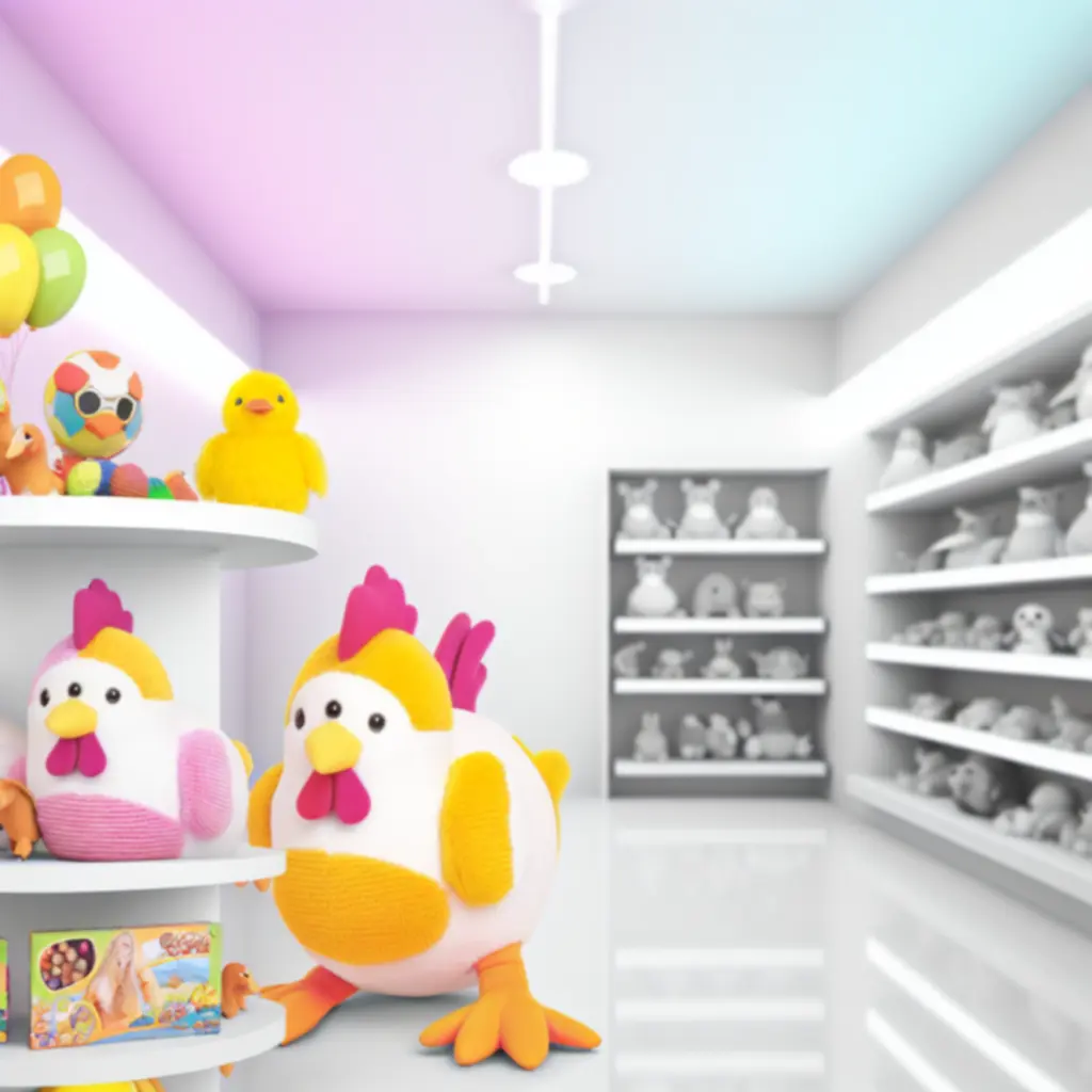 Colección de juguetes de pollitos y gallinas